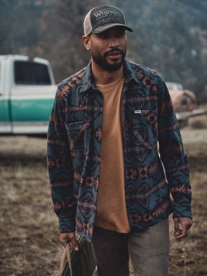 Wrangler All Terrain Gear Men's Campsite Flannel Shirt