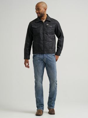 Wrangler All Terrain Gear Men's Outdoor Trucker Jacket in Jet Black alternative view 3