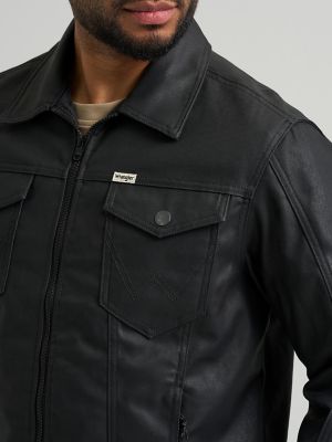 Wrangler All Terrain Gear Men's Outdoor Trucker Jacket in Jet Black alternative view 6