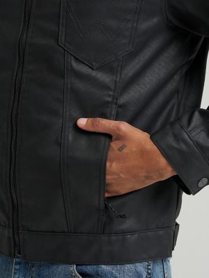Wrangler All Terrain Gear Men's Outdoor Trucker Jacket in Jet Black alternative view 7