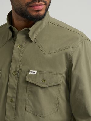Wrangler All Terrain Gear Men's Technical Shirt in Olivine