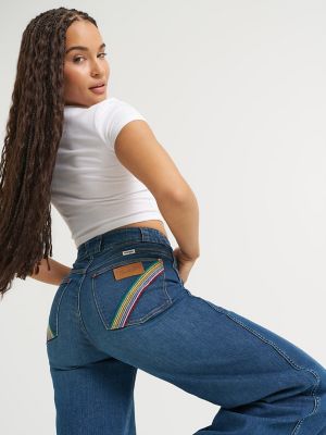 Women's Rainbow Pocket Wide Leg Jean in Icon main view