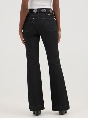 Wrangler® x Yellow Rose by Kendra Scott High Rise Trouser in Black alternative view 3