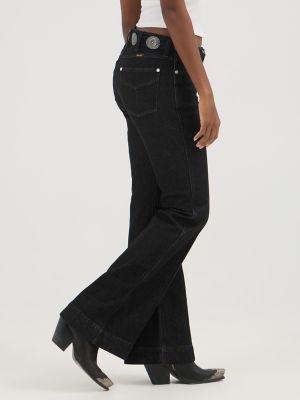 Wrangler® x Yellow Rose by Kendra Scott High Rise Trouser in Black alternative view 4