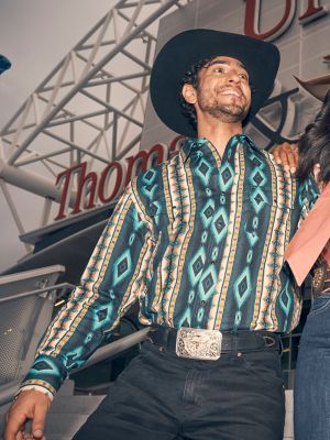 Men's Checotah® Long Sleeve Western Snap Printed Shirt | Party