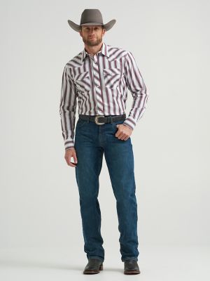 Men's 20X® Competition Advanced Comfort Long Sleeve Two Pocket Western Snap Shirt in Brushpopper Red