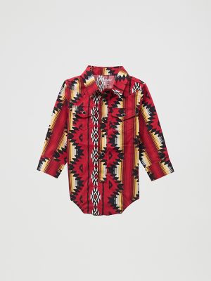 Baby Boy's Long Sleeve Checotah Western Snap Bodysuit