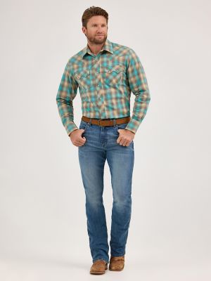 Men's Wrangler Retro® Long Sleeve Sawtooth Snap Pocket Western Shirt