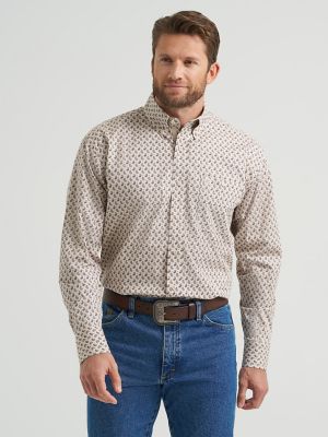 Wrangler® George Strait™ Long Sleeve Button Down One Pocket Shirt