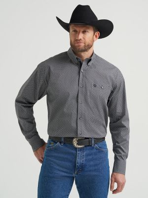 Wrangler® George Strait™ Long Sleeve Button Down One Pocket Shirt