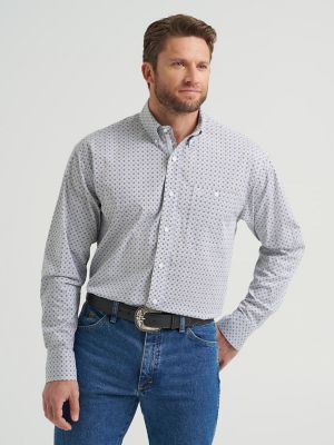 Wrangler® George Strait™ Long Sleeve Button Down One Pocket Shirt