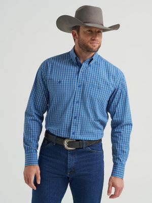 Wrangler® George Strait™ Long Sleeve Button Down Two Pocket Shirt