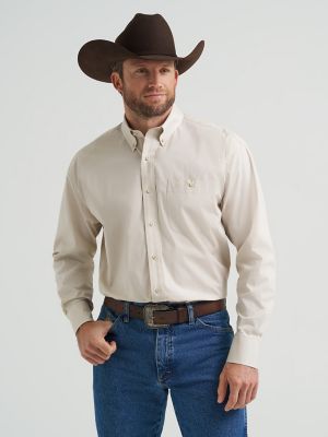 Wrangler® George Strait™ Solid One Pocket Button Down Shirt