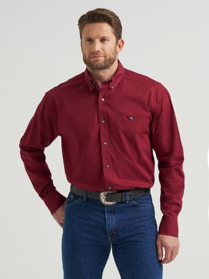 Wrangler® George Strait™ Solid One Pocket Button Down Shirt