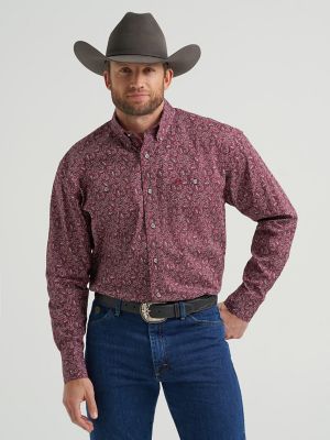 Wrangler® George Strait™ Long Sleeve Button Down Two Pocket Shirt