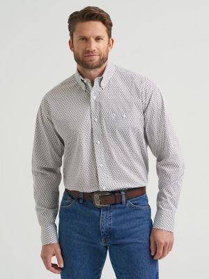 Wrangler® George Strait™ Long Sleeve Button Down One Pocket Shirt