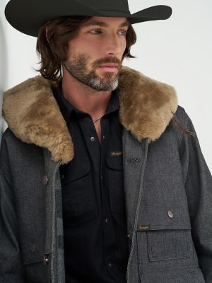 ■Wrangler ヴィンテージ フォックスファー ブルゾン■ハラコ、毛皮■ Wrangler Filson Packer Jacket Black – Wiseman's Western