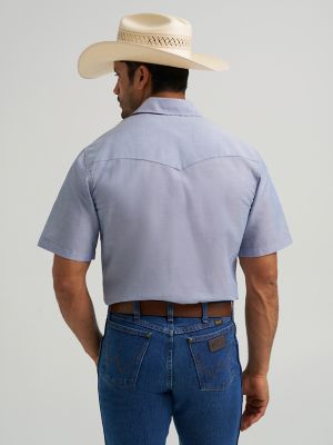 Cowboy Cut® Firm Finish Denim Short Sleeve Work Western Shirt