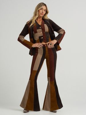 Wrangler x Lainey Wilson Patchwork Bell Bottoms in Corduroy