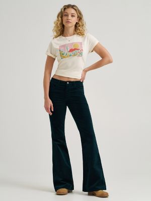 Women's Wrangler® Corduroy High Rise Fierce Flare Jean in Jewel