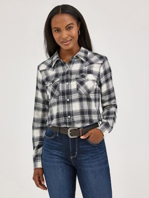 Women's Essential Flannel Plaid Western Snap Shirt