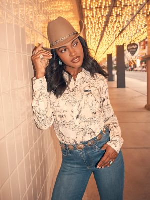 Women's Saddle Up Slim Western Snap Shirt