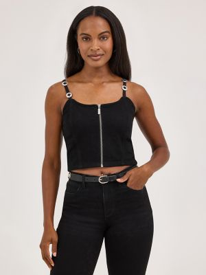 Women's Concho Strap Denim Tank