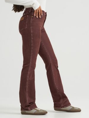 ◇NIEEH◇ CODUROY BOOTS CUT PANTS_BROWN Corduroy Slim Boot Cut Pant – American Rag Cie