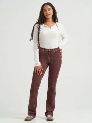 Women's High Rise Bootcut Jean in Mahogany alternative view 4