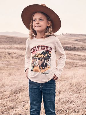 Girl's Long Sleeve Western Graphic Tee