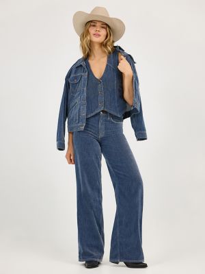 Women's Wrangler Retro® Bailey High Rise Airy Wide Leg Jean in Reagan