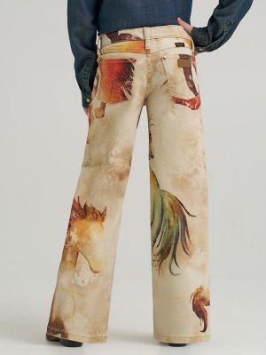 Girl's Wrangler x Lainey Wilson Horse Wide Leg Jean