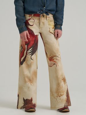 Girl's Wrangler x Lainey Wilson Horse Wide Leg Jean