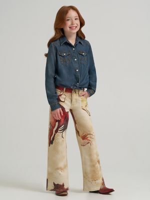 Girl's Wrangler x Lainey Wilson Horse Trucker Jacket in Wild Horses