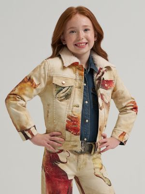 Girl's Wrangler x Lainey Wilson Horse Trucker Jacket