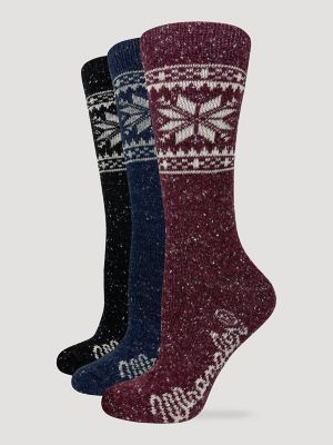 Women's Fairisle Print Crew Sock (3-Pack)