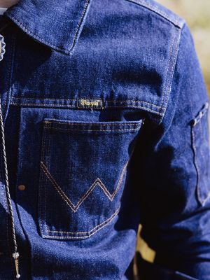 Wrangler® x Made In® Chef Jacket in Rinse Wash