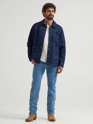 Wrangler® x Made In® Chef Jacket in Rinse Wash alternative view 3