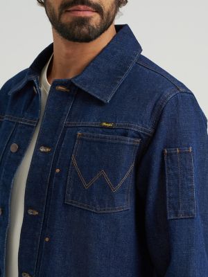 Wrangler® x Made In® Chef Jacket in Rinse Wash alternative view 5
