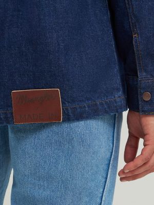 Wrangler® x Made In® Chef Jacket in Rinse Wash alternative view 8
