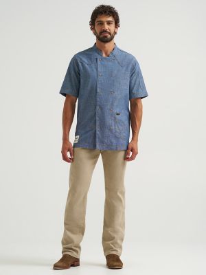 Wrangler® x Made In® Chef Shirt in Chambray alternative view 3