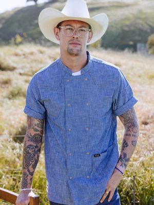 Wrangler® x Made In® Chef Shirt in Chambray