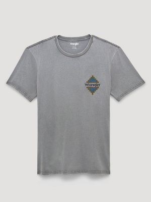 Steer Skull Back Graphic T-Shirt:Grey Heather:S alternative view 3