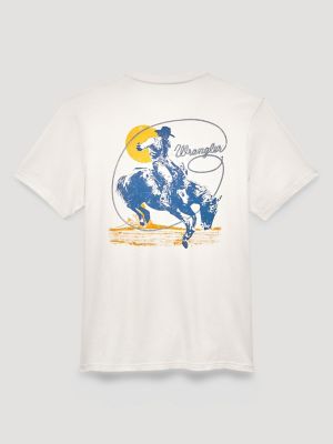 Lassoing Cowboy Back Graphic T-Shirt in Whisper White alternative view 2