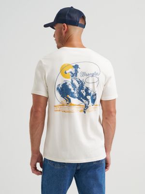Lassoing Cowboy Back Graphic T-Shirt