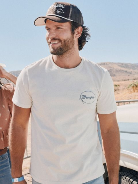 Мужские футболки Wrangler Lassoing Cowboy Back Graphic T-Shirt