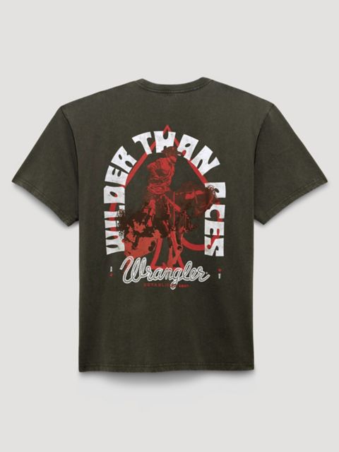 Мужские футболки Wrangler Wilder Than Aces Back Graphic T-Shirt
