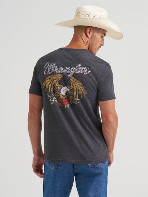 Flying Eagle Back Graphic T-Shirt:Phantom Heather:S alternative view
