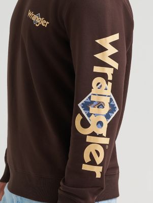 Skull Steer Graphic Fleece Sweatshirt in Mole Brown alternative view 2
