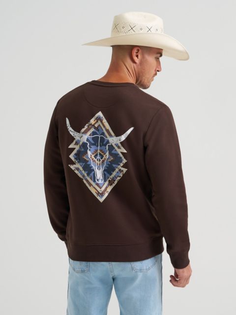 Мужские худи Wrangler Skull Steer Graphic Fleece Sweatshirt